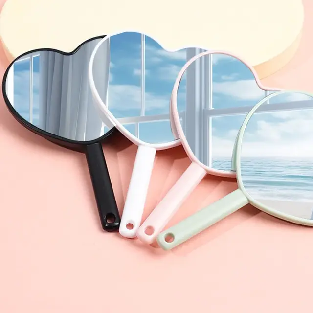 Miroir de maquillage d'amour miroir de maquillage à main nouveaux miroirs de maquillage Style fille douce adapté à transporter 2