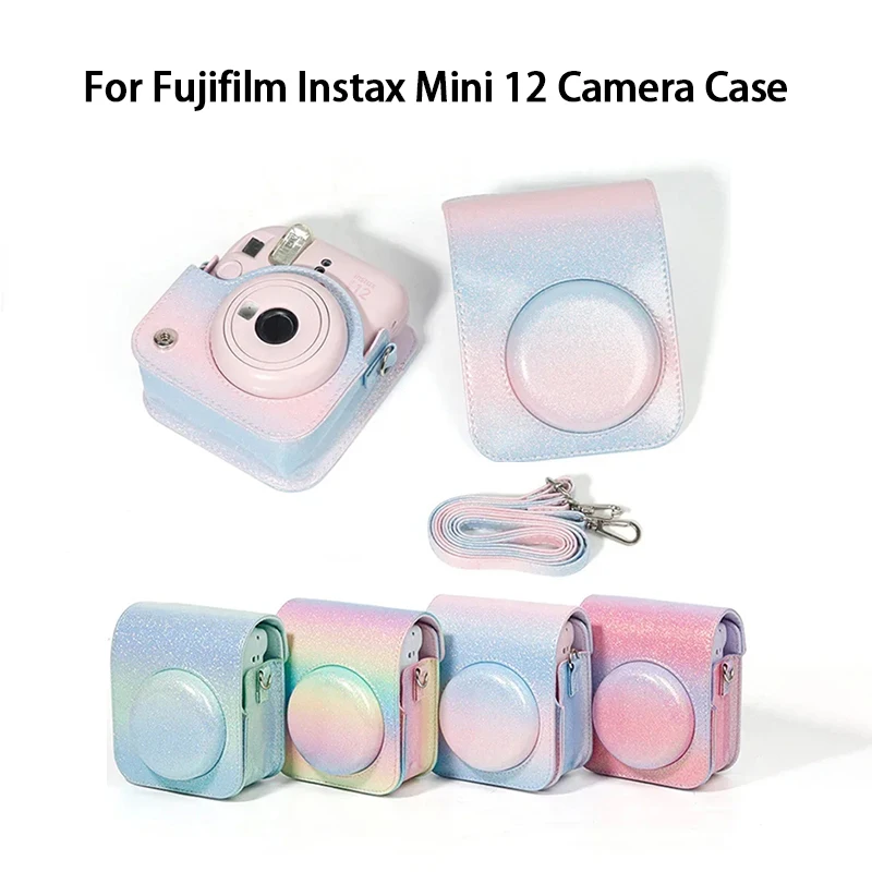 

Colorful Starry Sky PU Leather Case Bag For Fujifilm Instax Mini 12 CameraCase PU Leather Soft Protective Case Trave Bag