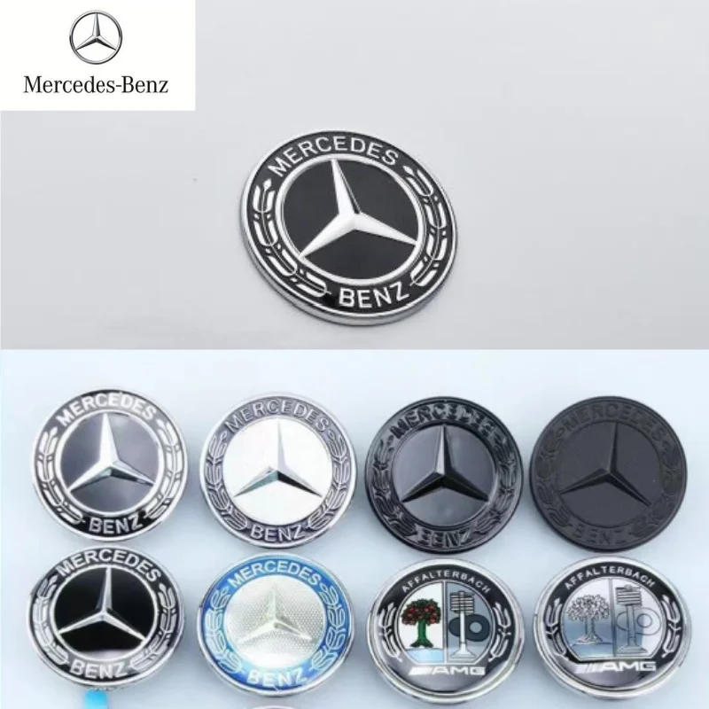 

57mm For Mercedes Benz W204 W124 W201 W202 W212 W220 W205 Star Flat Hood Bonnet Logo Emblem Badge automobile Accessorie