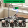 304 Stainless Steel Waterfall Kitchen Sink Large Single Slot Integrated Digital Display Faucet Set Soap Dispenser Cup Washer 4