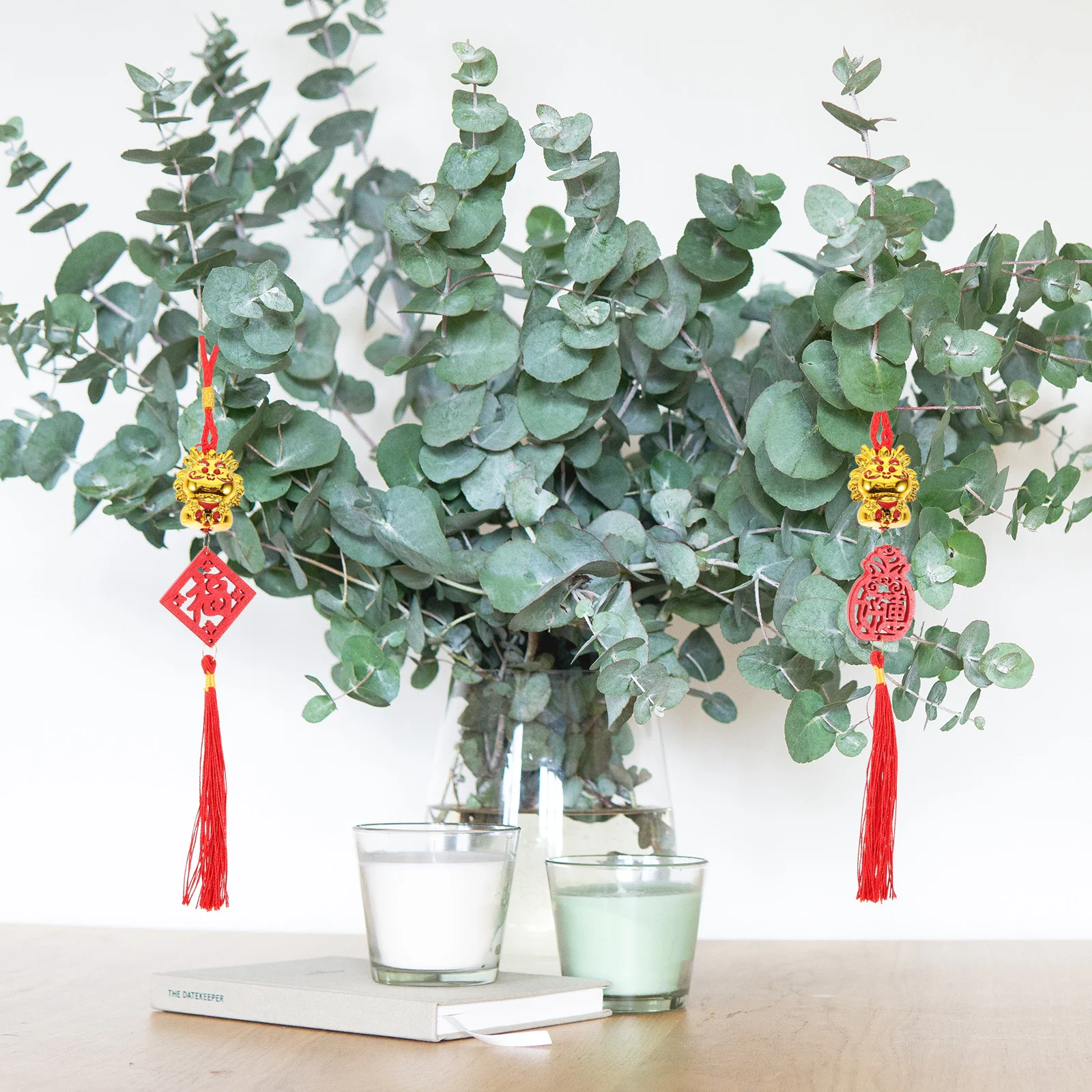 

2023 Potted Dragon Statue Pendant Chinese New Year Decorations Hanging Decors Wall Interior Front Door Ornament for Style Car