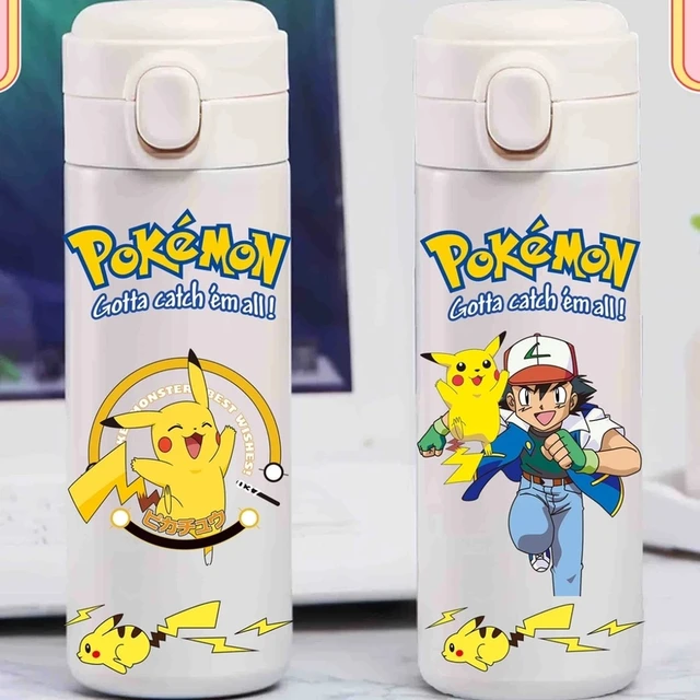 Pokemon Stainless Steel Water Bottle  Pikachu Pokemon Water Bottle Thermo  - 420ml - Aliexpress