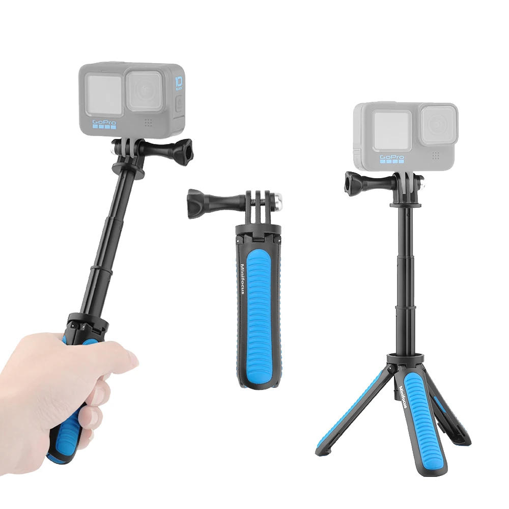 Extendable Selfi Stick for Gopro Portable Vlog Selife Stick Tripod Stand for Gopro Hero 8/7/6/5 Black DJI Osmo Action Action Camera Accessory Kits 