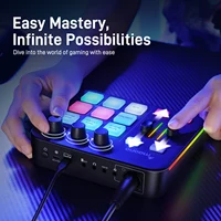 MAONO G1 NEO Gaming Audio Mixer,Custom Sound Effects RGB Streaming with XLR Microphone Audio Interface,for Game Voice,Podcast 4