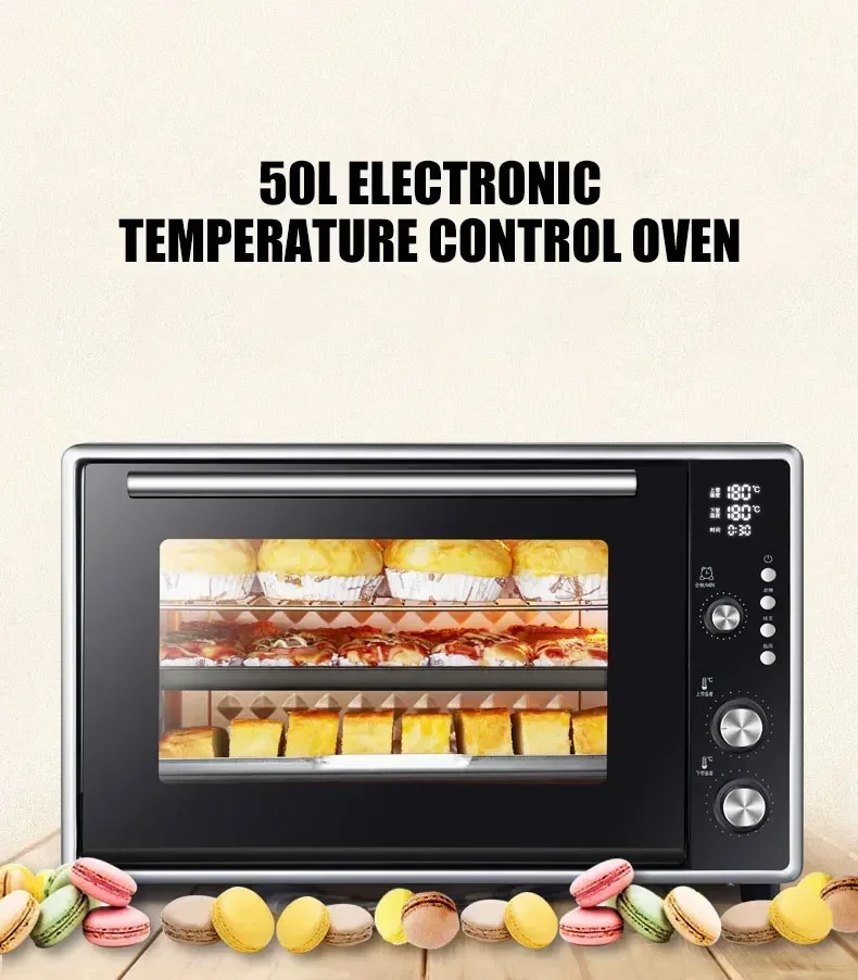 Multifunction Household Electric Oven 50L Big Capacity Home Baking Machine Cake Pizza Bread Oven Baker Kitchen Appliances F50 6