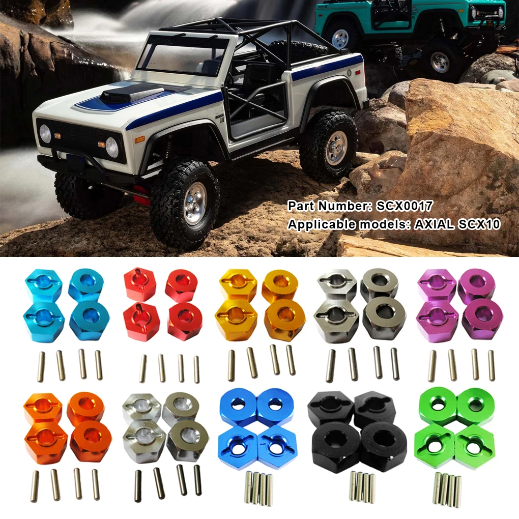 

4PCS Aluminum Wheel Hex 5MM Adapter Mount for 1/10 RC Crawler Axial SCX10 SCX0017 RR10 RGT 86100 MST UTB18 90046 Upgrade Parts