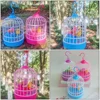 Children's Bird Cage Toys Glowing Simulation Birdcage Realistic Sound Toy Talking Parrot Chirping Birds Will Move Plastic Toys 3