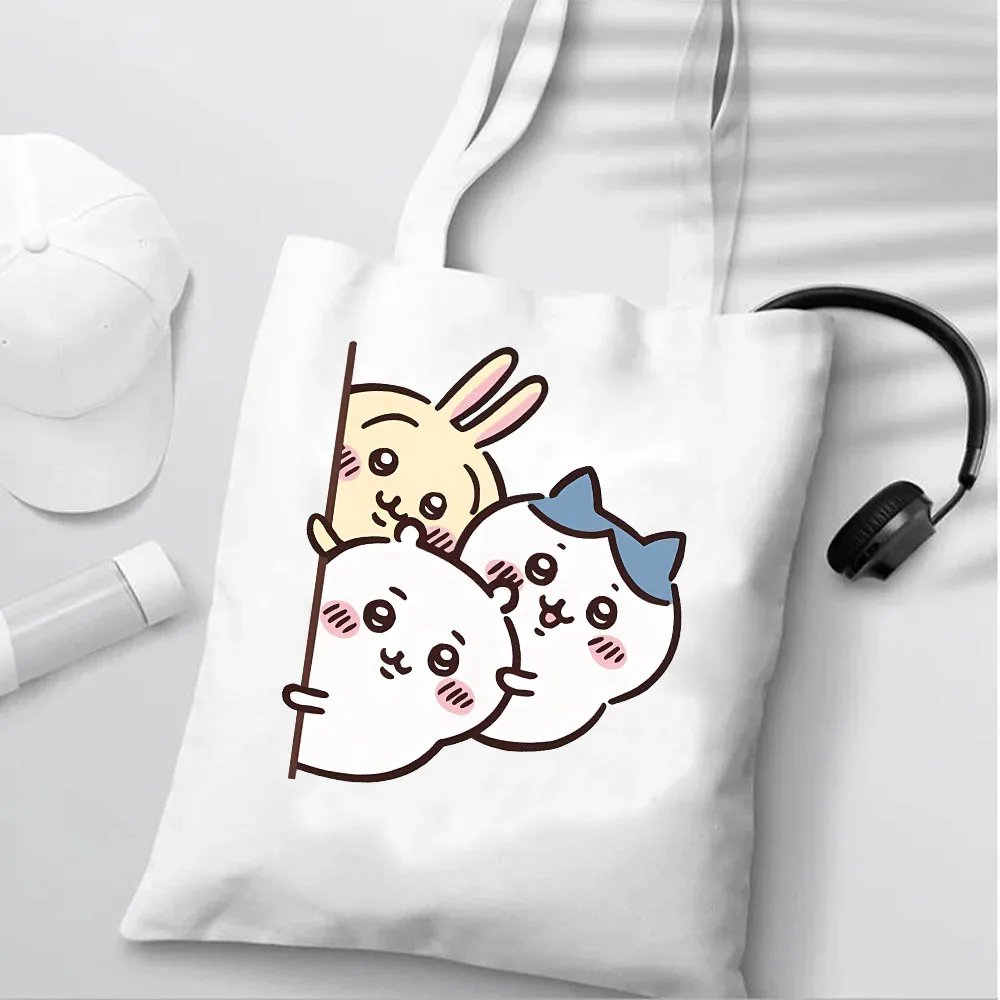 

Cartoon C-Chiikawas Hachiwares Canvas Shopping Bag Shopper Tote Bag for Women Handbag Shopping Cotton Bag Shoulder Bags Anime