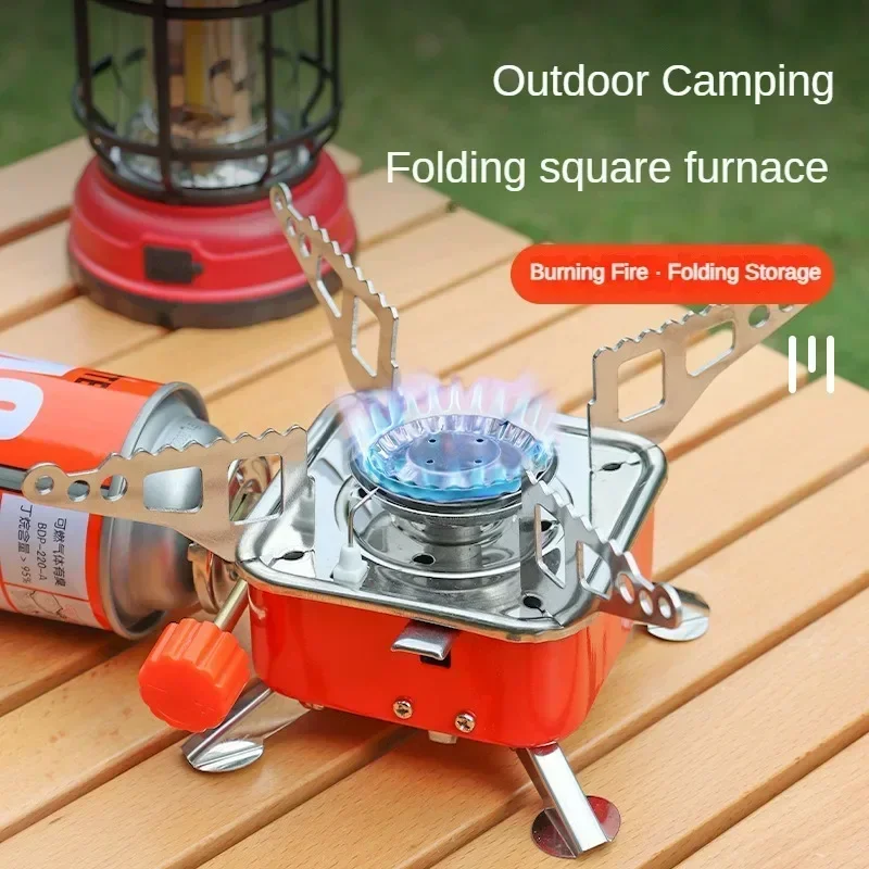 Gas Stove Gas Burner Barbecue Stove Portable Camping Mini Foldable Windproof Cassette Stove Burner Hiking Picnic Cookware BBQ