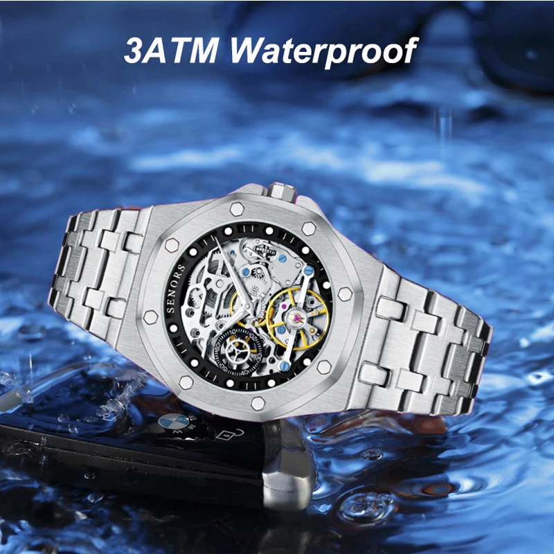 FORSINING Orologio Da Polso Automatico Da Uomo Forsining Sport Male Clock Three Dial Calendar Display Black Stainless Steel Men Automatic Wrist Watch Top Brand Luxury Military P 150705439 Cat 6226