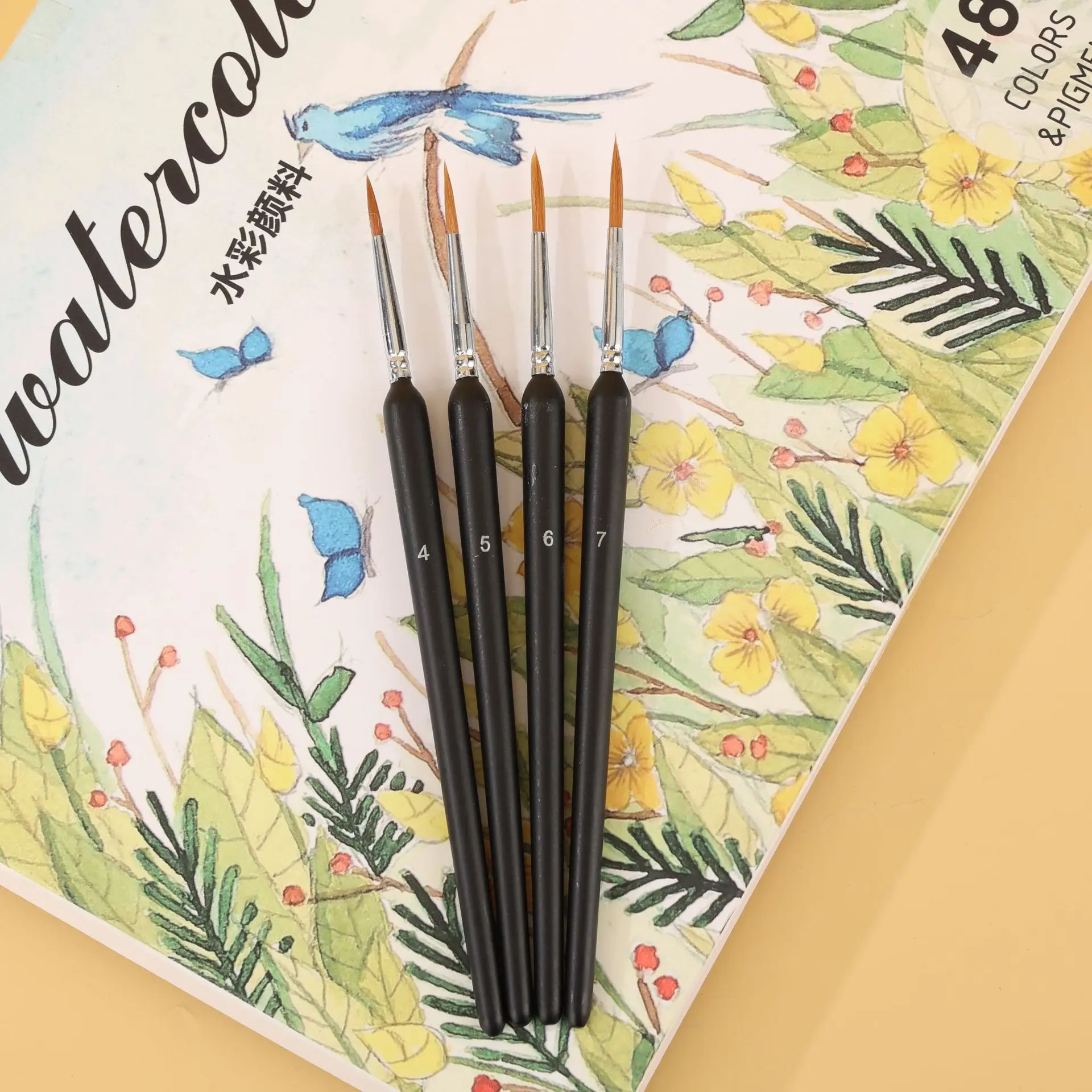 Drawing brush Drawing brush Oil painting Drawing brush Drawing pen Art tool Drawing brush hook edge oil brush 4
