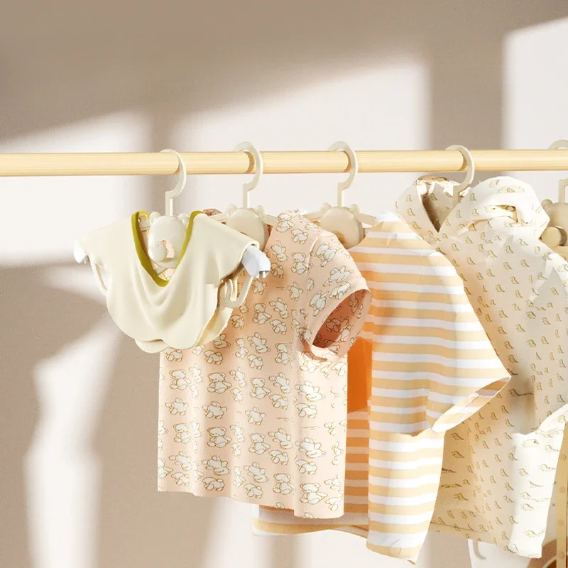 5pcs Baby Hangers Kids Room Drying Racks Retractable Children Storage Hangers for Clothes Rack Closet Organizer for Clothe