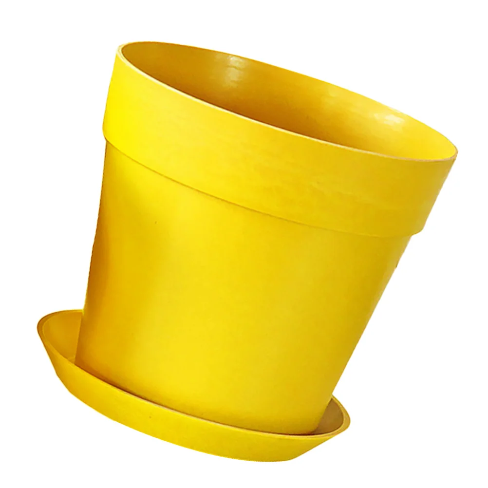 

Biodegradable Flower Pot Plant Fiber Planter Flowerpot for Office with Saucer Indoor Pots