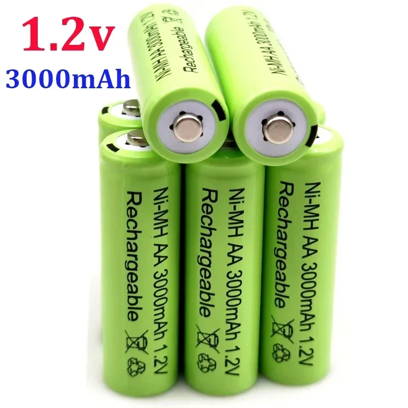 1,2V 3000 Mah Ni Mh Aa Pre-Cargado Bateras Recargables Ni-Mh Ricaricabile Aa Batera Para Juguetes Micrfono De La Cmara