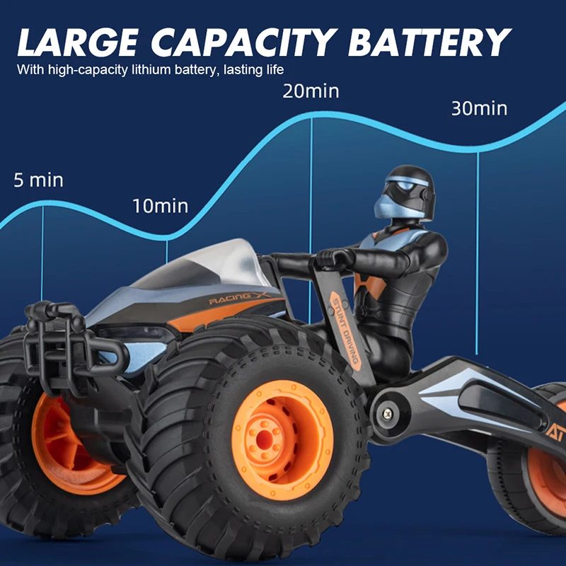 RC Motorcycle 2.4G Remote Control Stunt Car 360° Rotating Electric Toy Car Beach Buggy Boy Toy Gift 4 RC Motorcycle 2.4G Remote Control Stunt Car 360° Rotating Electric Toy Car Beach Buggy Boy Toy Gift 4