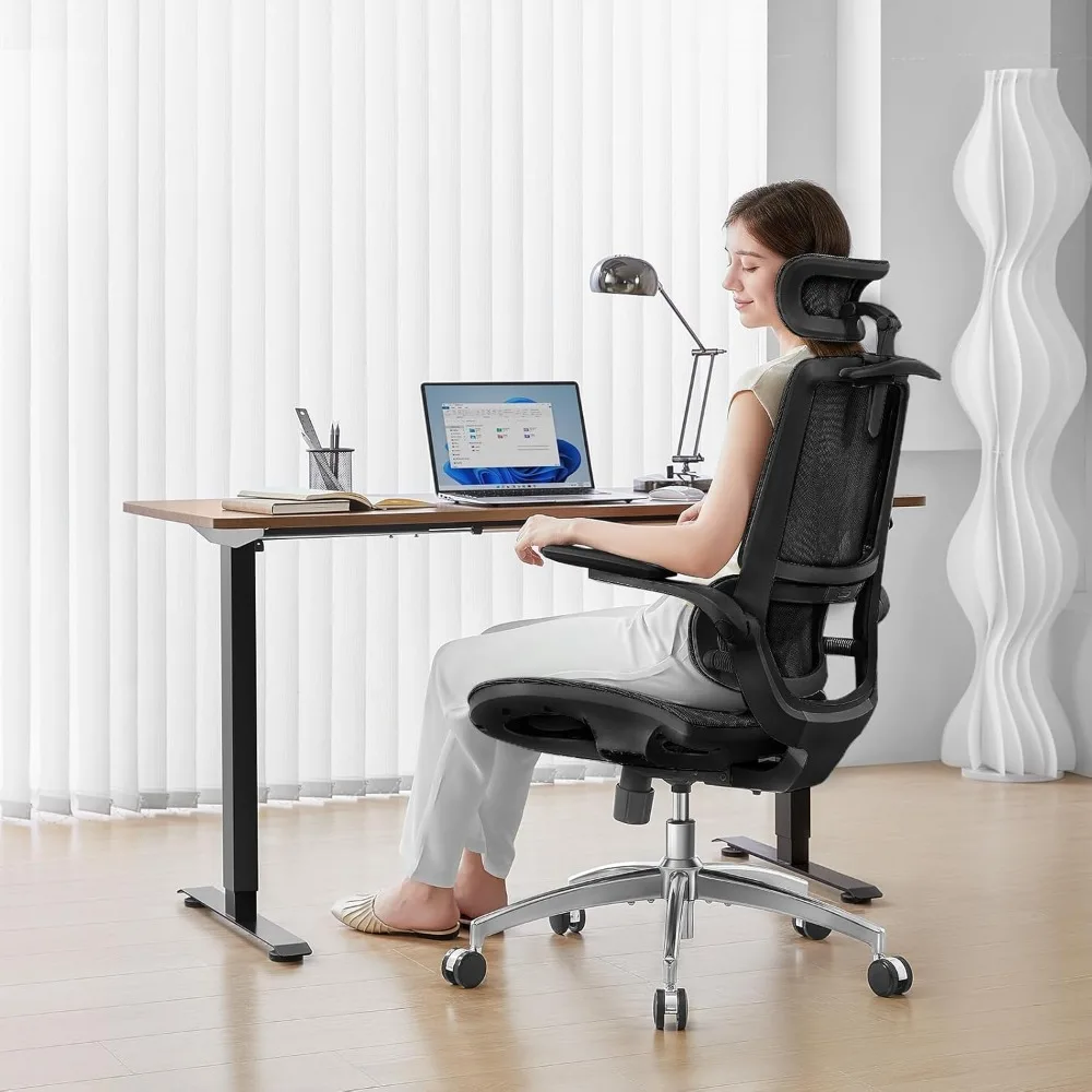 M59AS Ergonomic Office Chair, Desk Chair with 3D Flip-up Armrests, Computer Chair with Dual Back Design and Adaptive Dynam 2