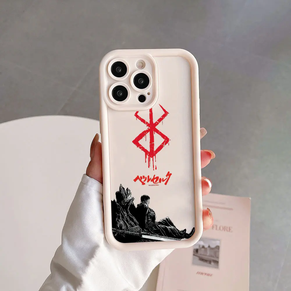 Anime Berserk Camera Protection Case For iPhone 15 14 13 12 11 Pro Max Mini XR XS X 7 8 Plus SE20 Soft TPU Back Cover Funda