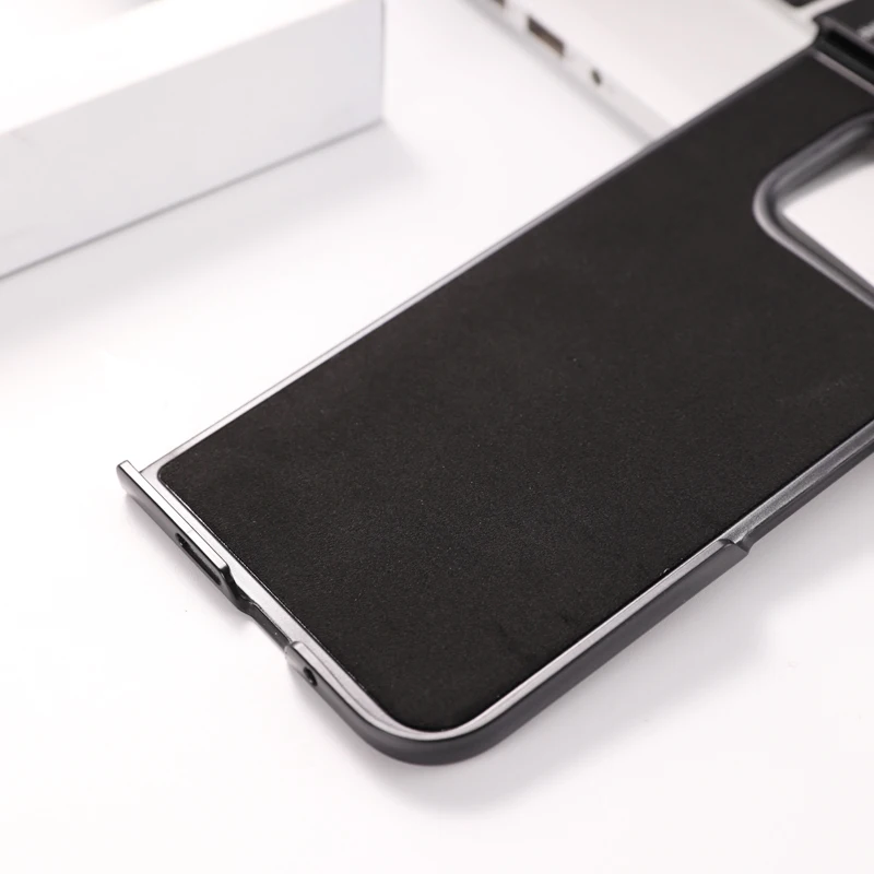 Magnetic Wireless Charging Cloth Texture Phone Case with Hard Plastic Cover