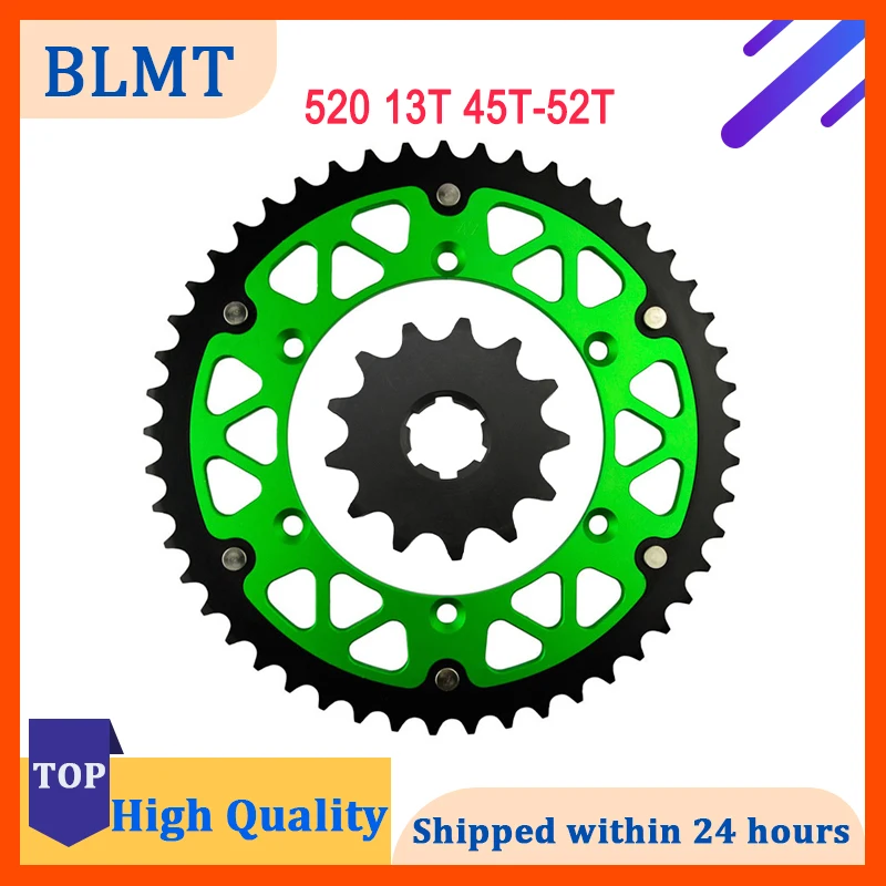 

Motorcycle 13T 520 45T~52T Front & Rear Sprocket For KAWASAKI KX250 KX500 KLX300R KDX250 KDX220R KDX200 17206N KLX 300R KX 250