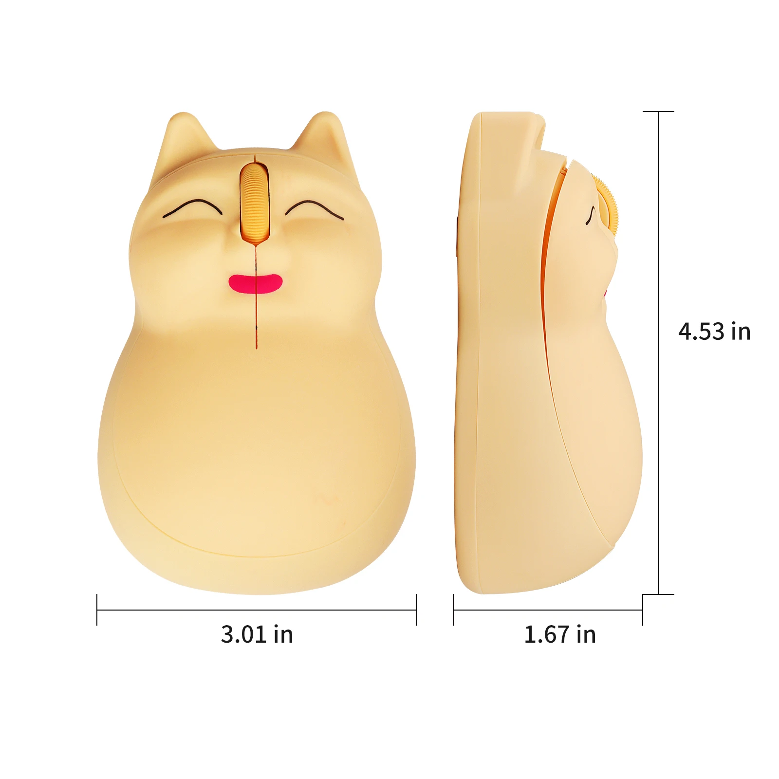 2.4G Wireless Optical Mouse Cute Cartoon Cat Shape Mice 1200DPI Office Mice Cat Paw Mouse Pad Optional For Laptop PC Desktop