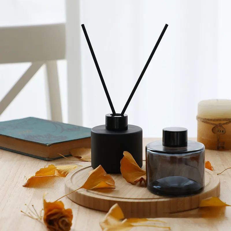 Fragrance Empty Bottles, DIY Rattan Sticks, Purifying Air Aroma Diffuser Set, Essential Oil Bottle for Room, Office, 100ml, 2Pcs