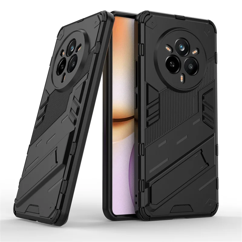 Magnetic Armor Shockproof Phone Case with Kickstand - Enhanced Protection Back Cover