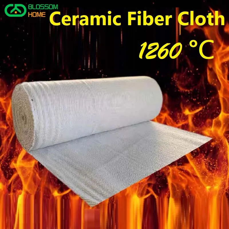 Coperta Antifiamma In Fibra Ceramica Con Foglio Alluminio - Isolante Per Forni, Camini E Saldatura - 500x1000x8mm, Resistente Fino A 2300°F