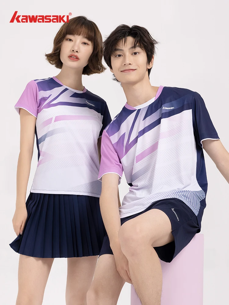 Kawasaki Badminton Suit T-Shirt Breathable Quick Drying Women's Clothing T-shirt Short Skirt Set
