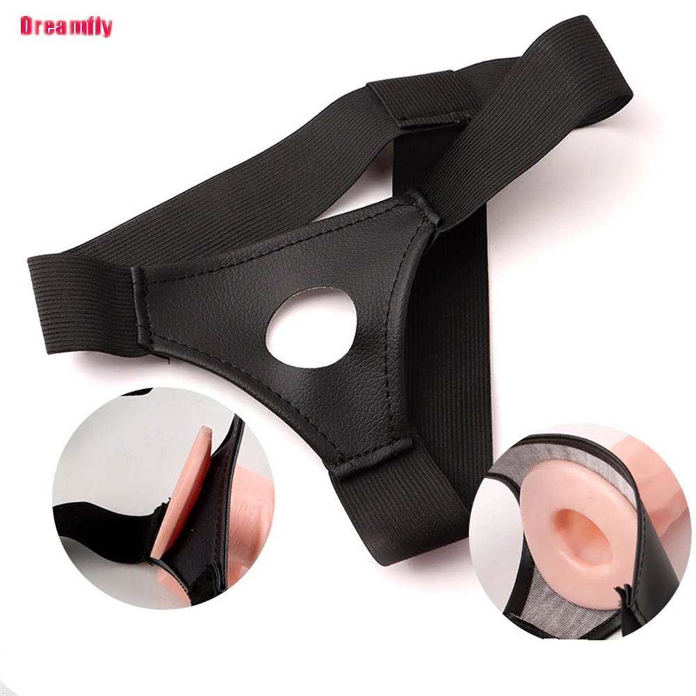 Men Strap On Dildo Panties Wearable Hollow Penis Lengthen Sleeve Strapon Harness Belt for Man Sex Toys For Woman sex toys