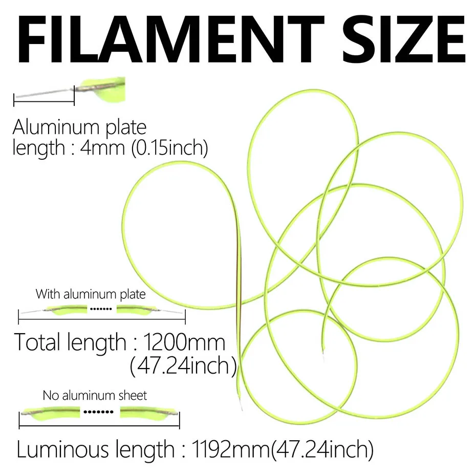Warmweiß, Blau, Rot, Grün, 1200 mm, LED-Treiber, ein Satz AC220V für Edison-Glühbirnen-Filament, LED-Streifen, Glühlampendiode, flexibles Filament – Detail 6