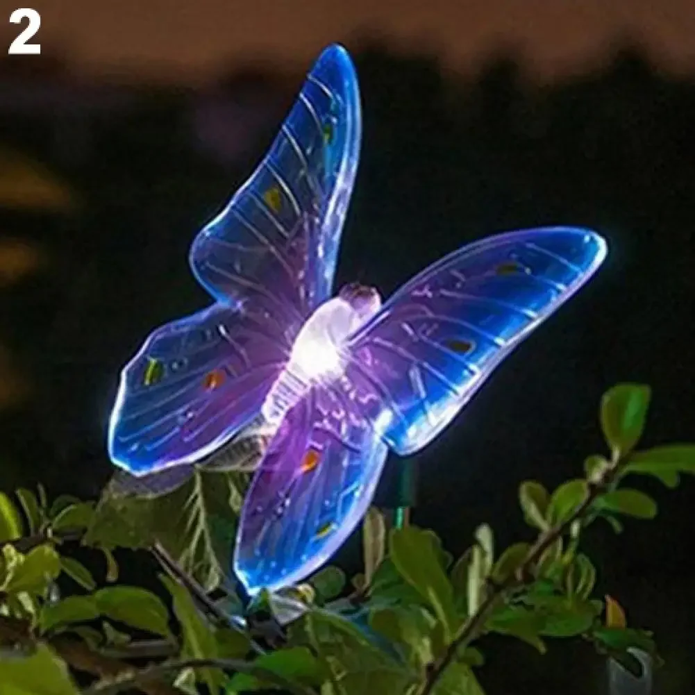 Solar Lawn Lights Butterfly Dragonfly Bird Colored LED Decorative Lighting Outdoor Waterproof Courtyard Garden Landscape Lights