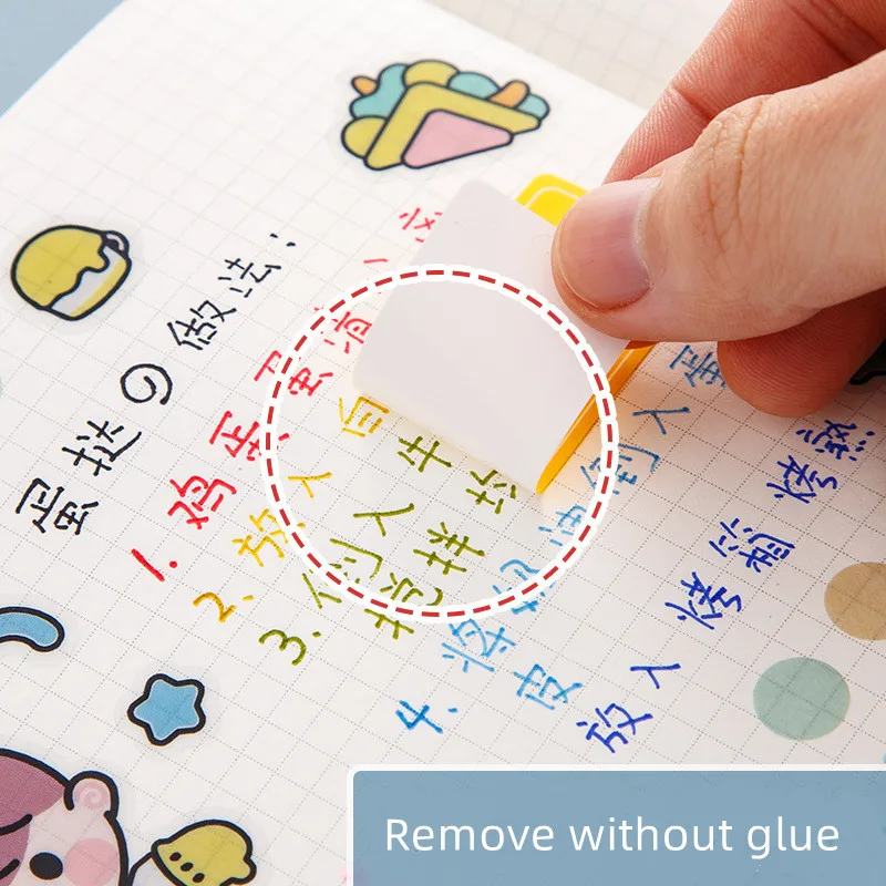 10PCS Self-adhesive Lable Stickers Colorful Handwritten Label Stickers Index Classification Waterproof School Office Supplies