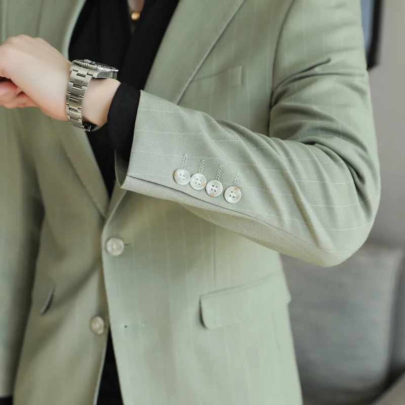 2024 New High-end All-in-one Handsome Wedding Casual Men's Two Button Suit Fashion Boutique Slim Suit Single West Coat  S-5XL 5