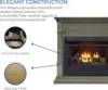 Dual-fuel Exhaustless Gas Fireplace System with Mantle Remote Control Uses 26,000 BTU with Natural Gas or Liquid Propane 2
