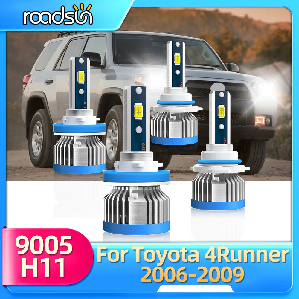 

Roadsun автомобильные лучевые лампы 16000лм белые CSP Автомобильные фары 12В лампы для Toyota 4runner 2006 2007 2008 2009 Замена Luces Вентилятор охлаждения