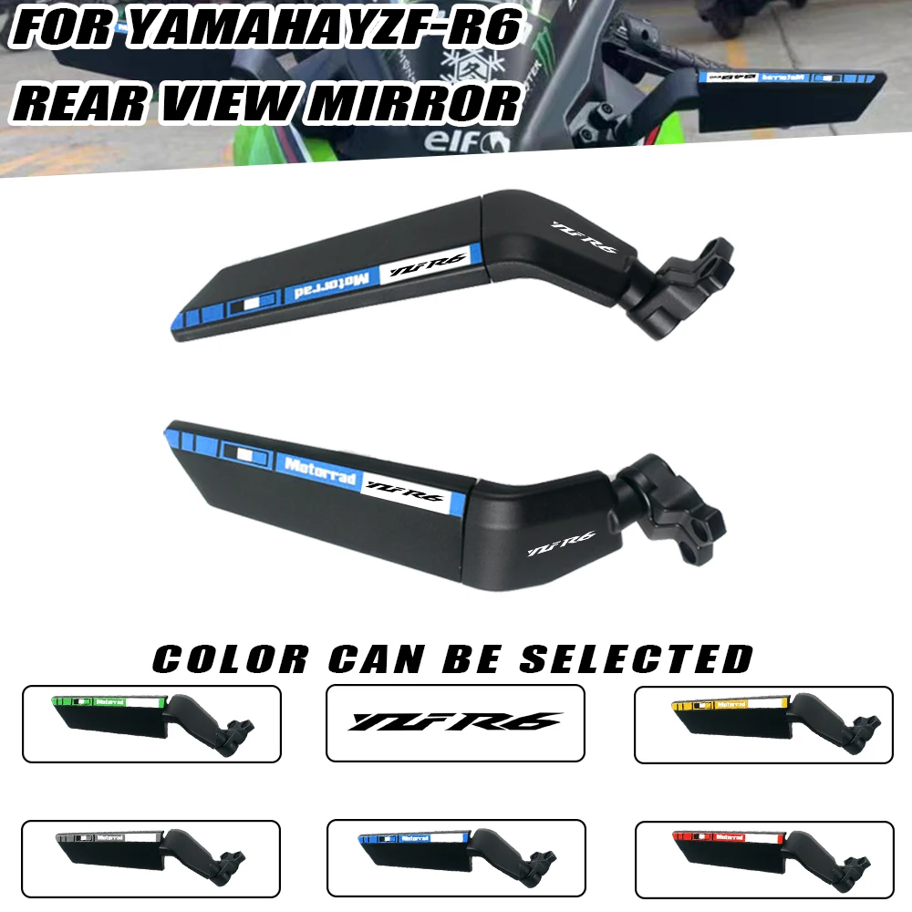 

For YAMAHA YZF- R6 YZFR6 YZF R6 Motorcycle Accessories Mirror Modified Wind Wing Adjustable Rotating Rearview Mirror Moto