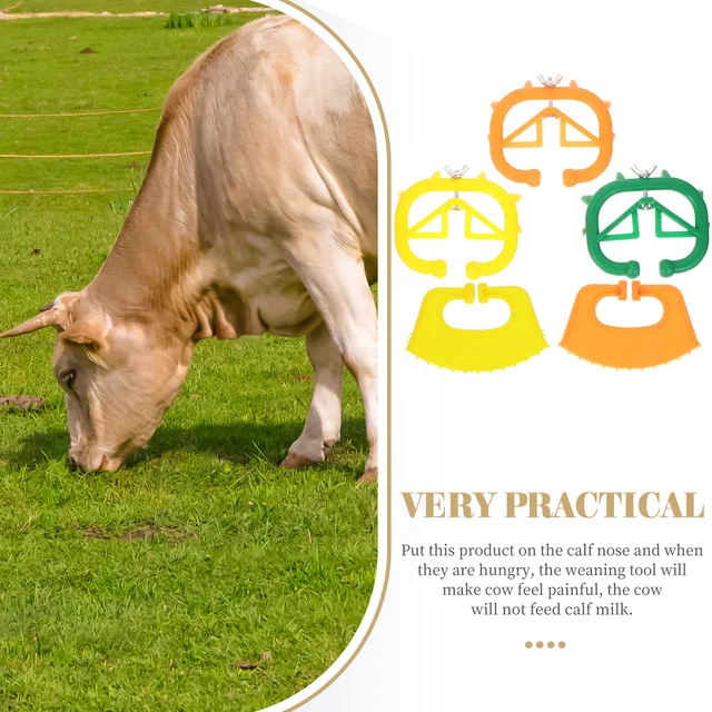5 Pcs Cattle Weaner Cow Nose for Calf Weaning Tool Durable Smooth Parts Prevent Disease Spread Ear Tag Supplies 3