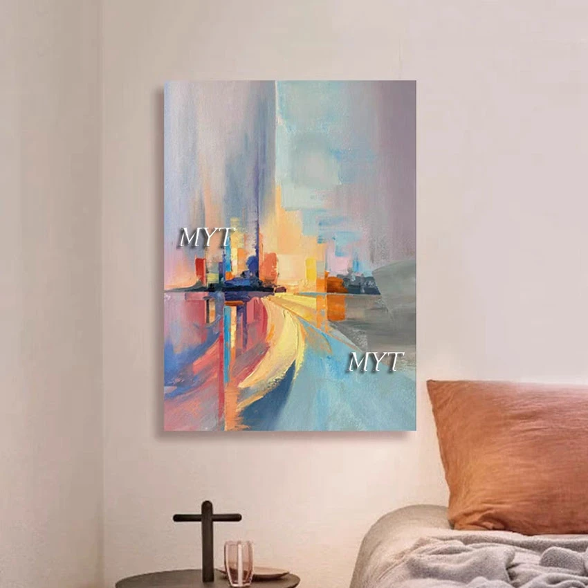 

No Framed Wall Art Canvas Pieces Colorful Abstract Oil Painting Living Room Decoration Handmade Picture Modern Art Designs