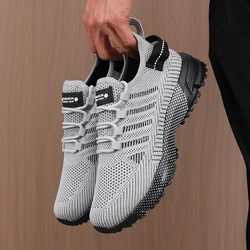 Breathable Men's Outdoor Casual Running and Walking Shoes - 45 (GRAY)