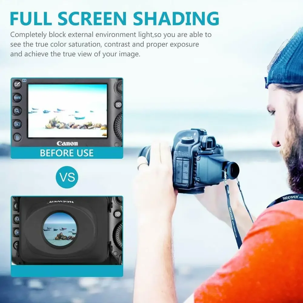3X Optical Viewfinder Magnetic Camera Viewfinder Fit 3-3.2" LCD For Canon Nikon