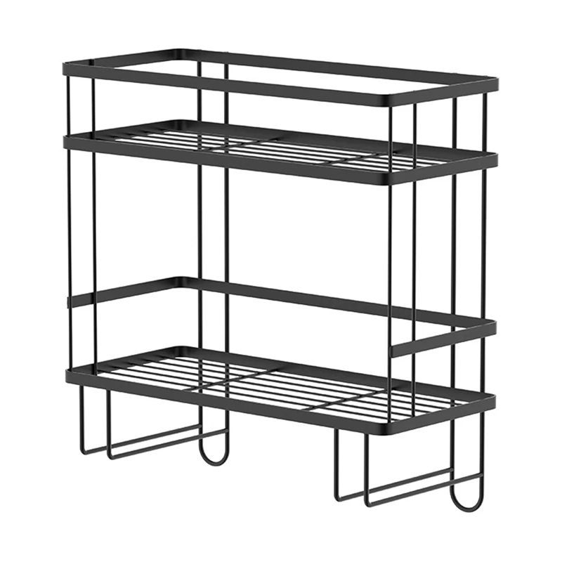 

Лидер продаж, полка для хранения туалетной бумаги, 2-уровневый металлический органайзер для ванной комнаты, держатель для туалетной бумаги, без сверления