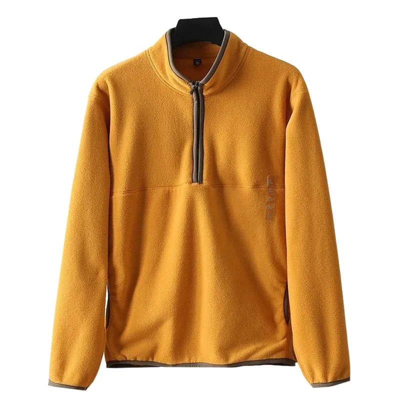 

Outdoors Motion Man Coat Reversible Fleece Autumn Winter Zipper Hoodie Male Fashion Solid Color Harajuku High-quality Pullover