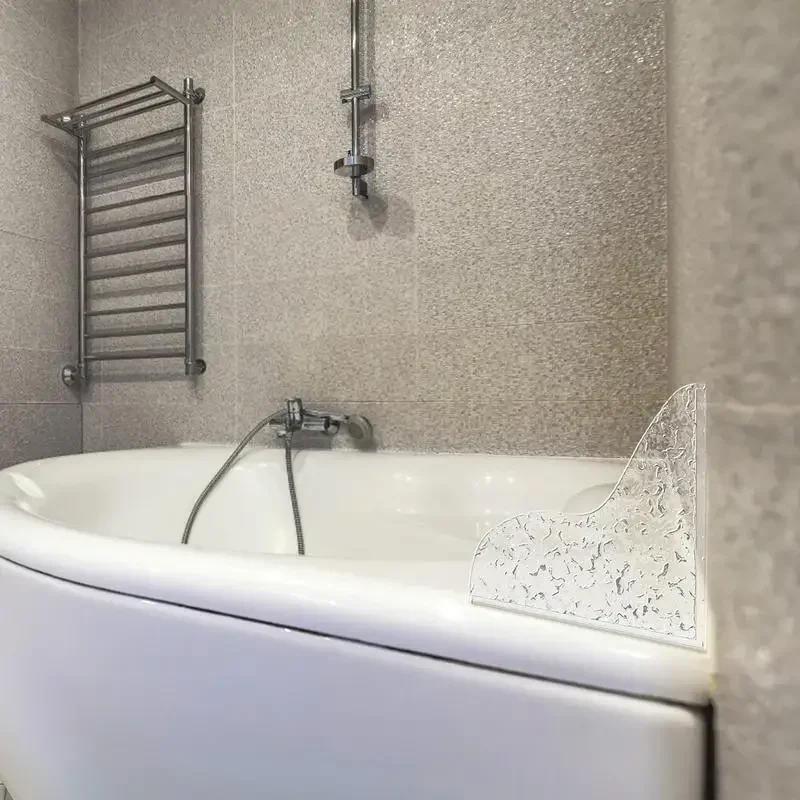 2 Paraspruzzi Per Vasca Doccia - Pannelli Acrilici Trasparenti Con Nastro Adesivo - Foto 2