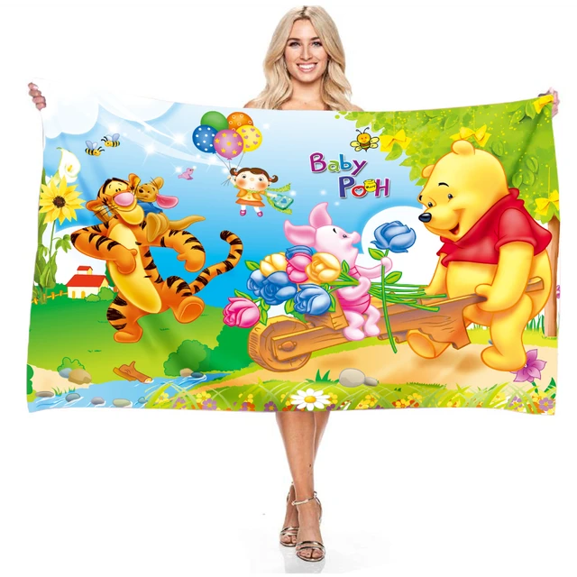 Disney Winnie The Pooh Collection Round Towel 3D Digital Print