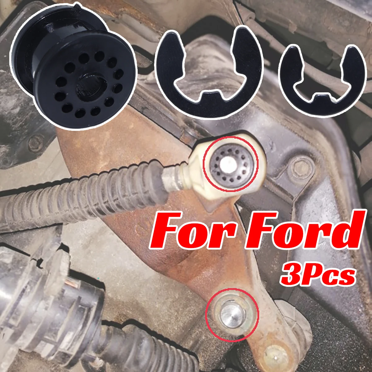3pcs Shifter Cable Bushing For Ford Fiesta Focus Fusion C-Max