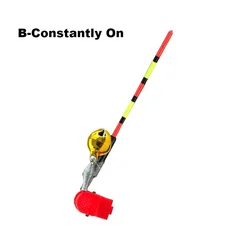 Enhanced LED Fishing Alarm Float with Color - Changing Night Glow and Bite Indicator (B Constantly On)