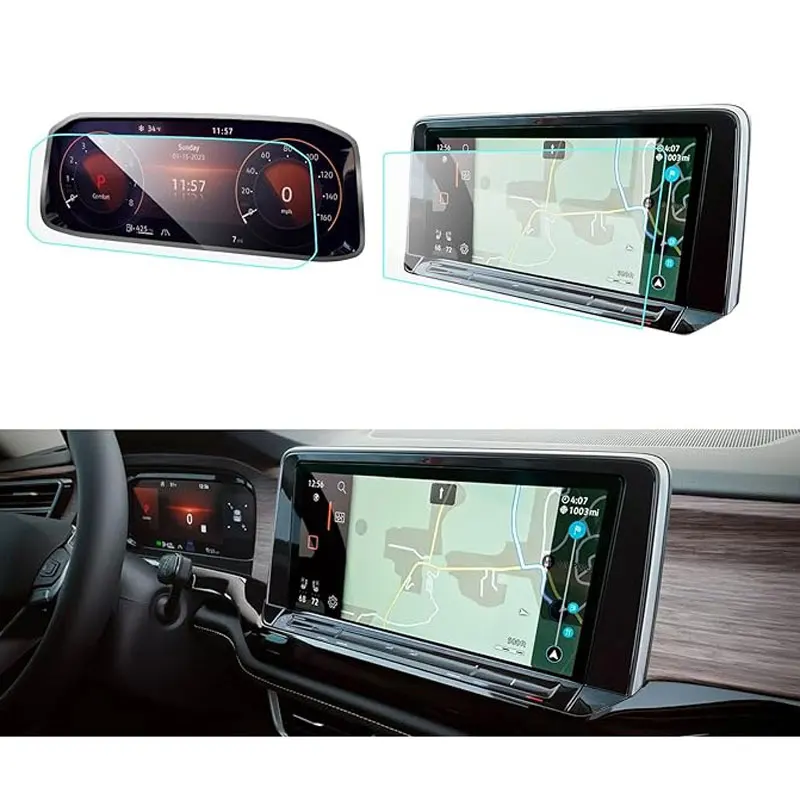

2021 10.1 inch For VW Volkswagen Nivus Car GPS Navigation Tempered Glass Screen Protector Film Auto Interior Sticker Accessorie