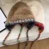 Hot Knitted Hooded Caps Beanies Cap Cold Proof Warm Knit Cap Drawstring Bag-Hat Girls Knitted Pullover Beanie Hats Balaclava Hat 4