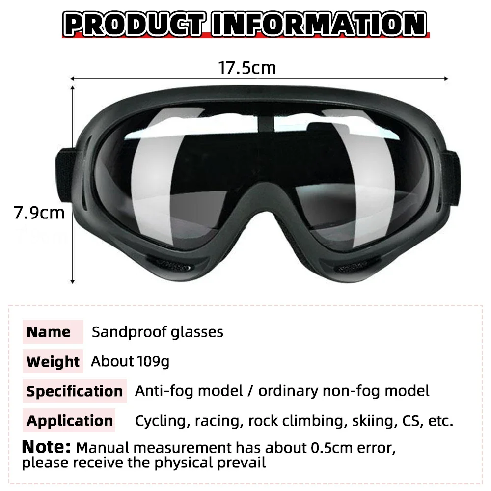 Outdoor Sports Goggles Swimming Waterproof Motorcycle Sunglasses Windproof Protection Skiing Cycling Racing Dustproof