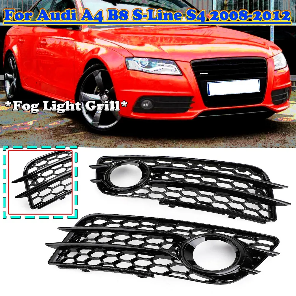 Frontgrill-Set Audi A4 B7 2005-2008 - Nebellicht-Gitter In Silber Für Stoßstange